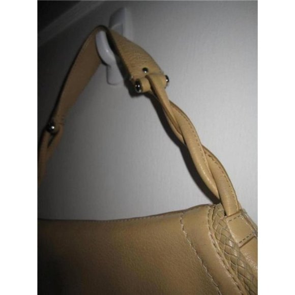 *Cole Haan Tan Sand Beige Leather Petite Envelope Satchel Shoulder Bag - Picture 7 of 8